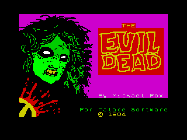 Evil Dead title screen for ZX Spectrum